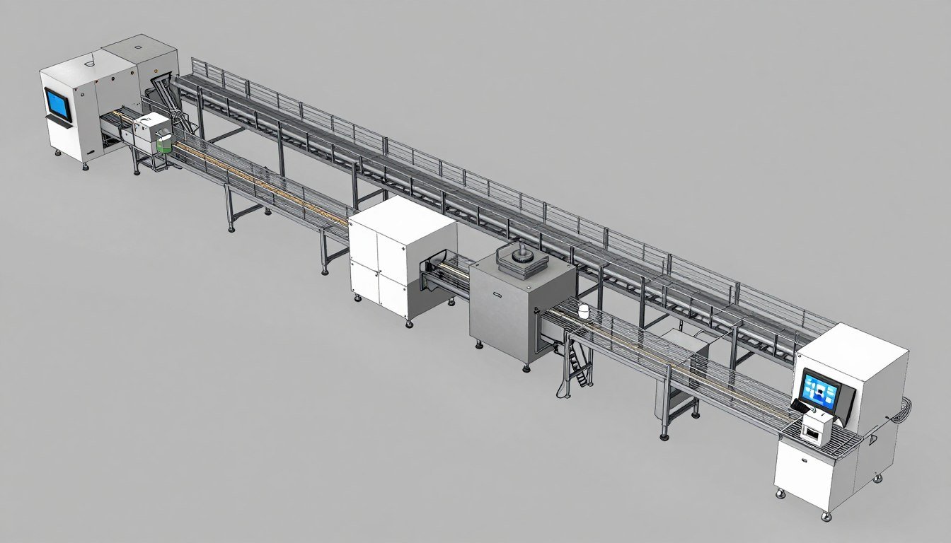 3D layout design of a custom broiler feed production line by MAIKONG