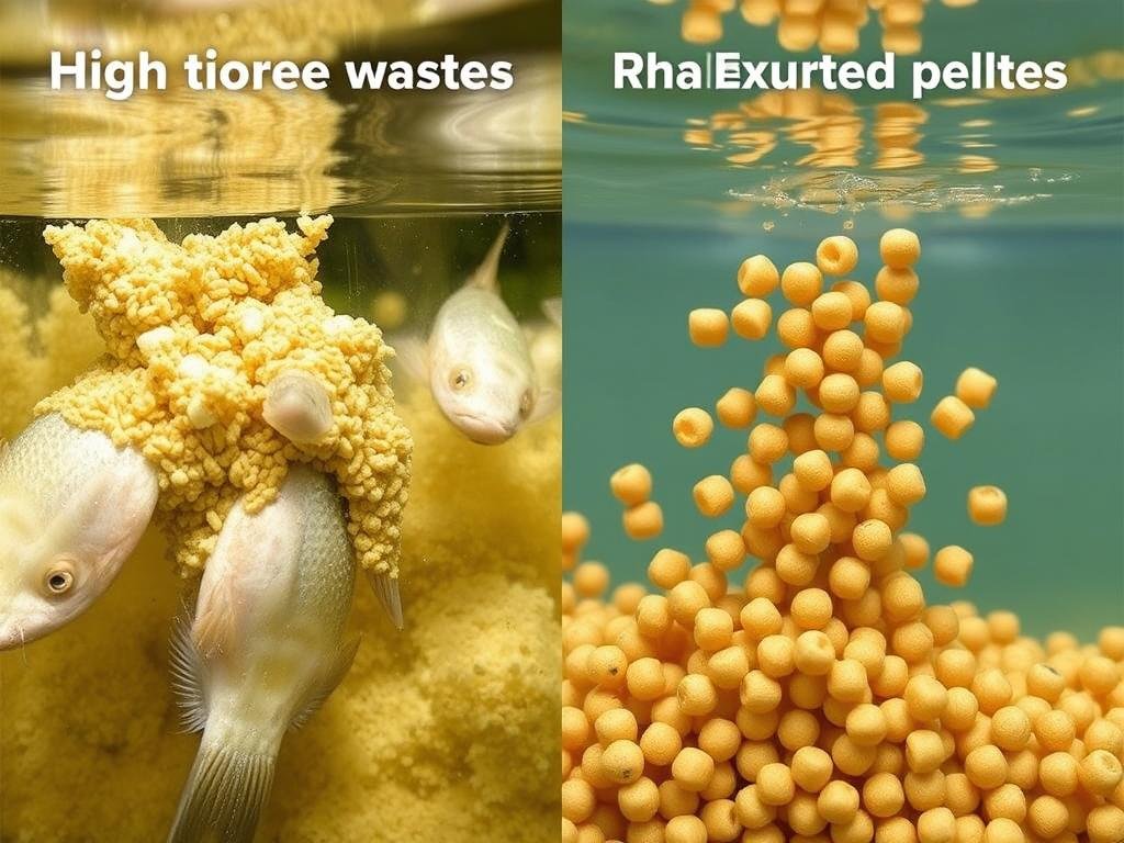 Comparison of feed waste between traditional and extruded fish feed Comparison of feed waste between traditional and extruded fish feed