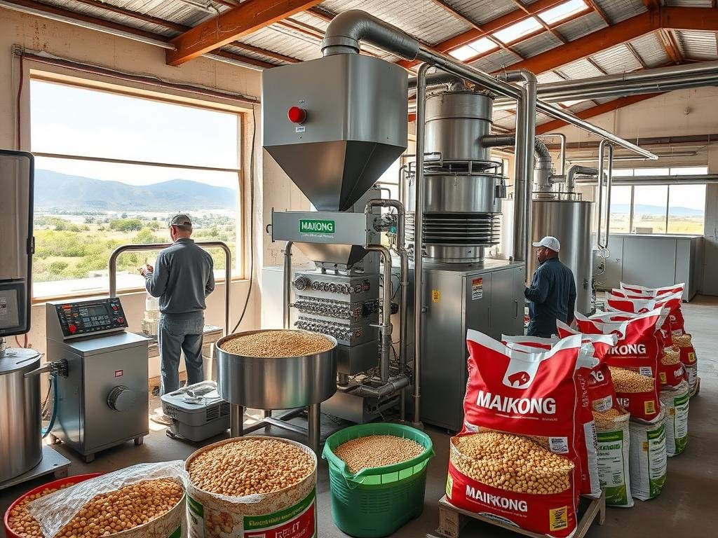 Completed 5T/H feed mill installation in South Africa with MAIKONG equipment