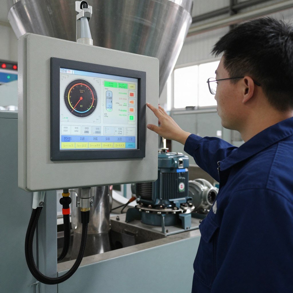 Initial no-load testing of animal feed pellet machine