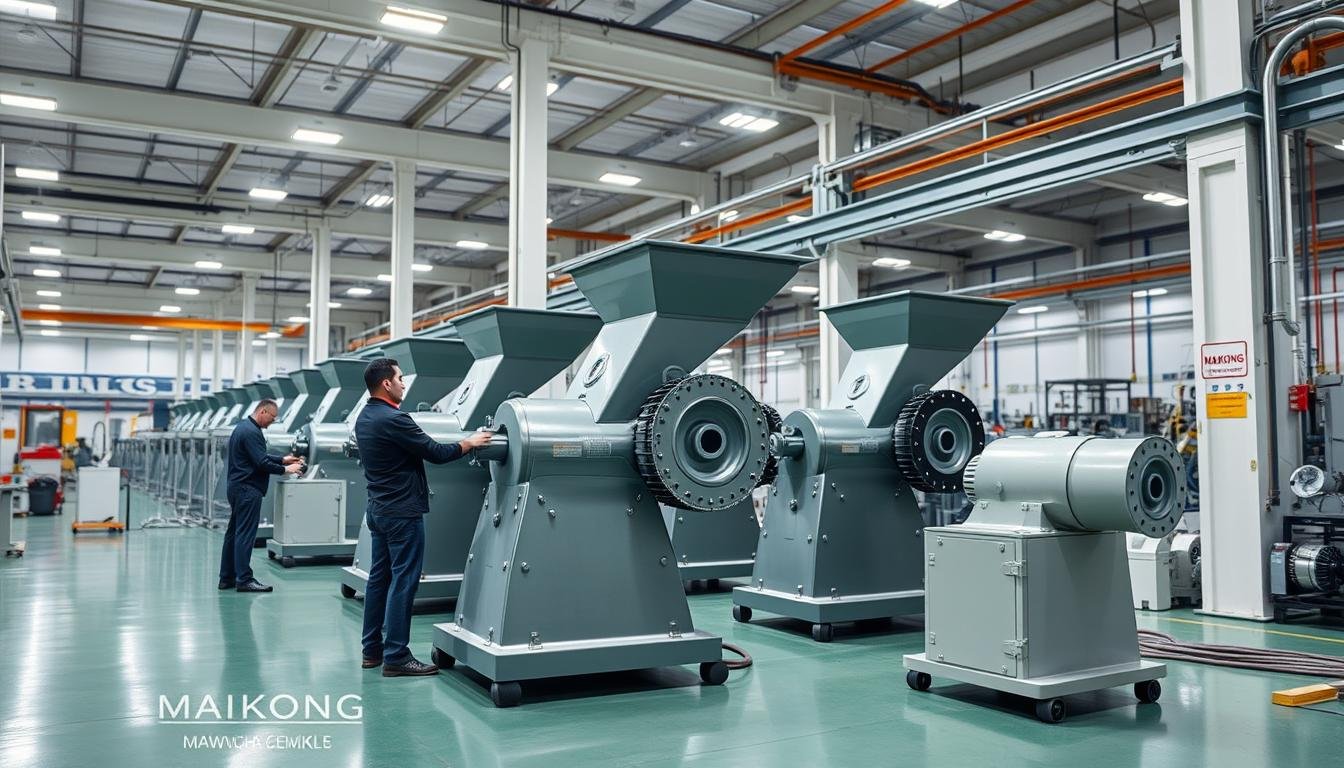 Hammer Mill for Sale 1 MAIKONG hammer mill manufacturing facility in SZ, GD showing advanced production equipment