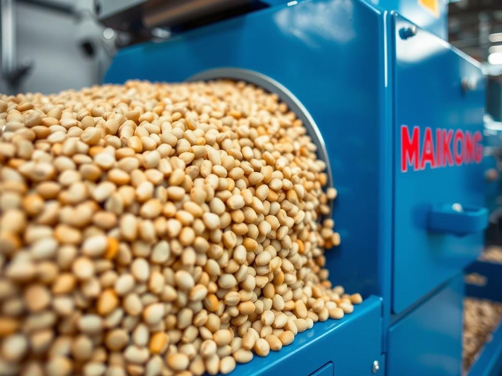 MK-125 Animal Feed Pellet Machine producing cattle feed pellets