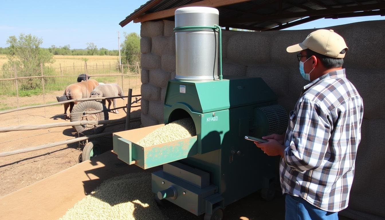 MK-AGRI 20 pellet machine in operation at a South African farm
