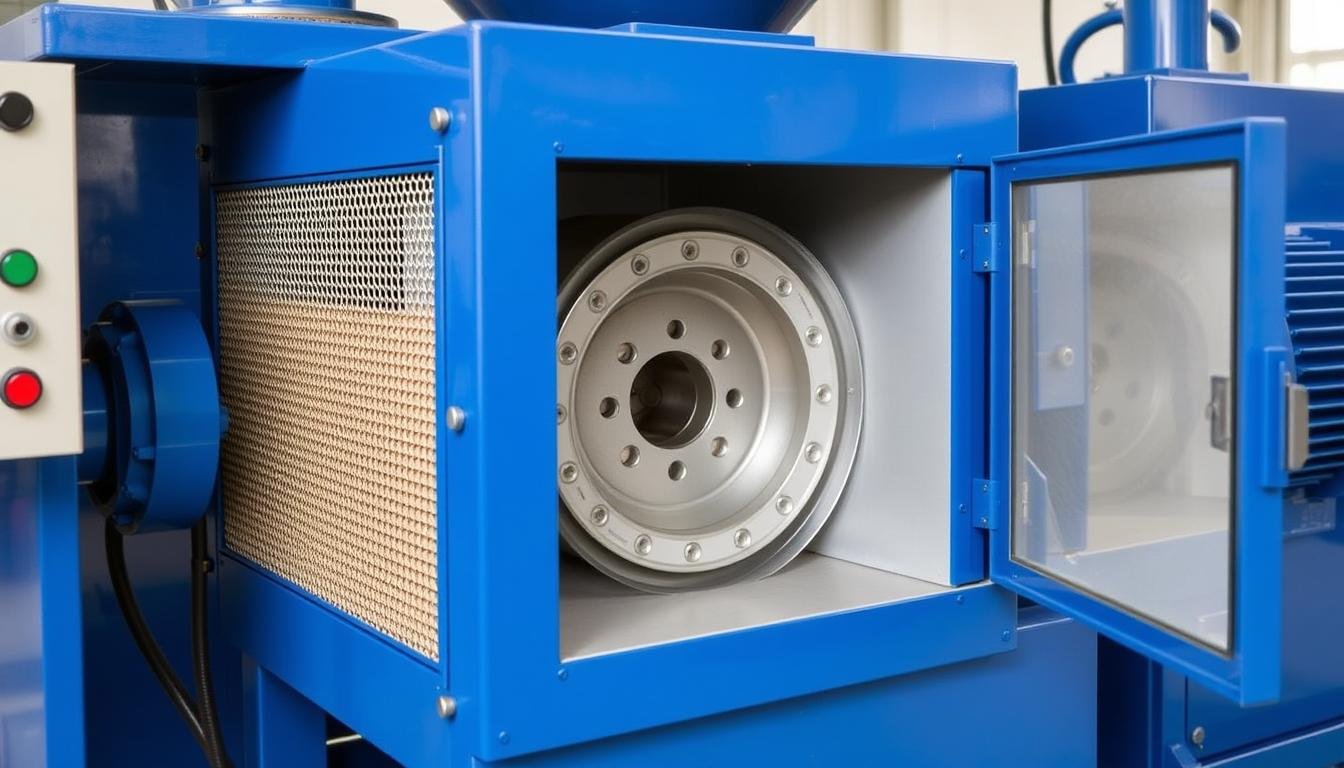 MK-Series lucerne pellet machine showing the main components and ring die system