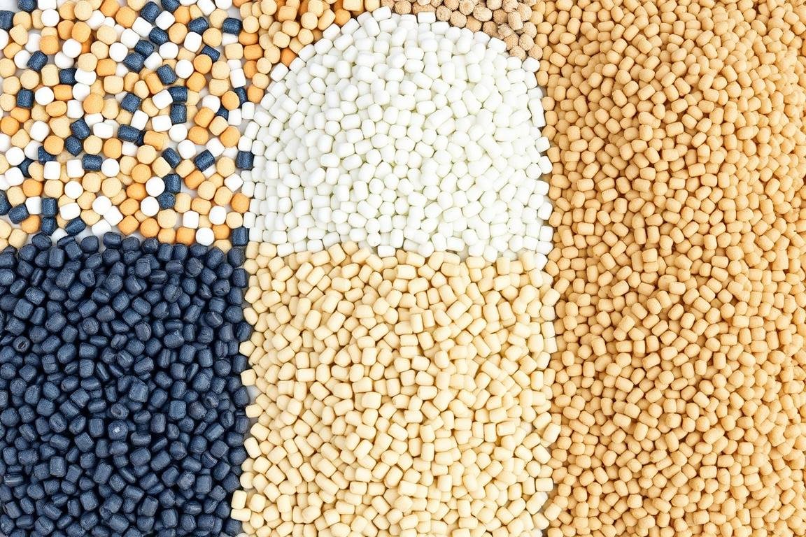 Various types of pellets produced by MAIKONG pelletizer machines