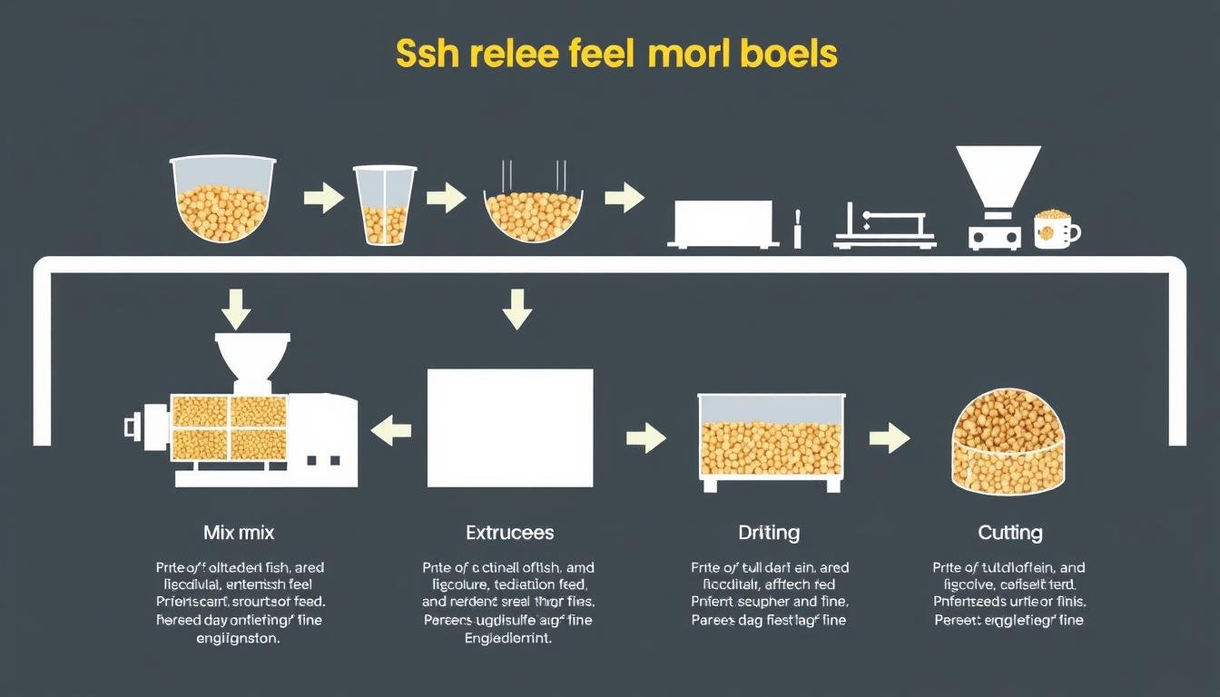 Working process diagram of fish feed pellet machine Working process diagram of fish feed pellet machine
