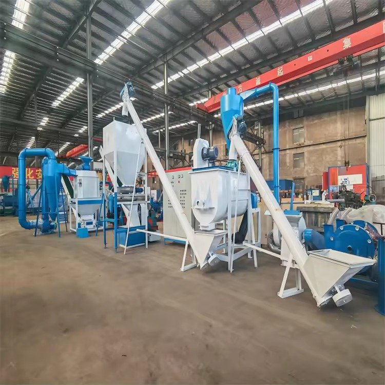 Modern grass feed pellet machine processing dried grass into animal feed pellets in South African farm setting