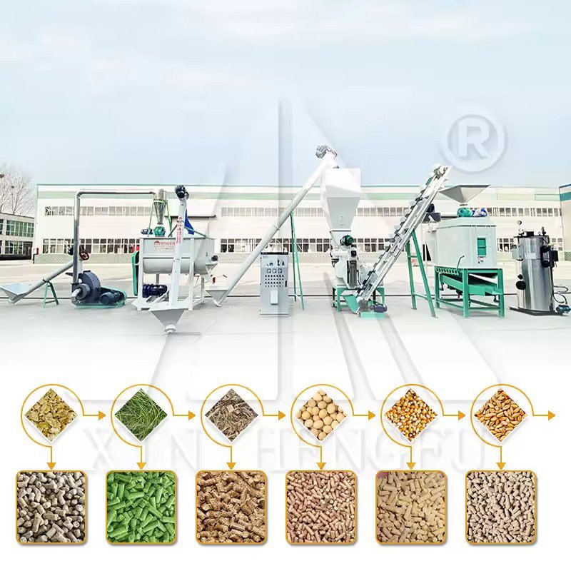 Cattle Feed Pellet Machines 28 nimal Feed Production Line 100T (399)
