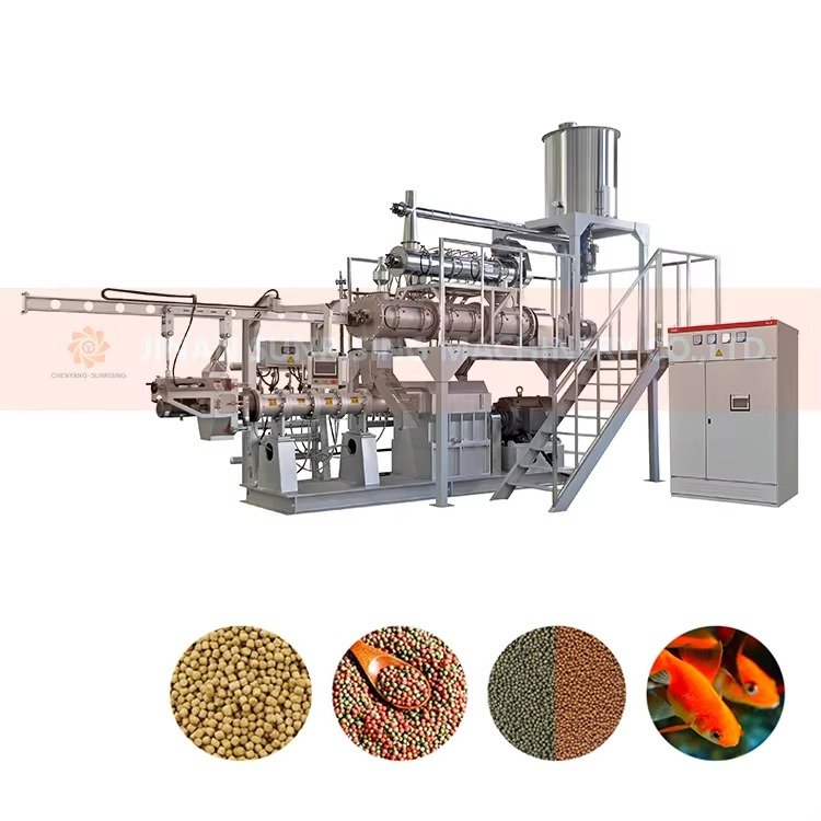 Modern feed pellet machine processing livestock feed in South African farm setting