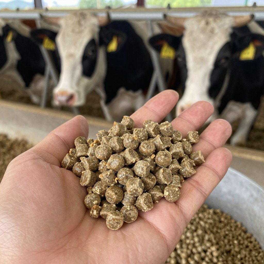 Cattle feed pellets produced by MAIKONG small feed pellet machine