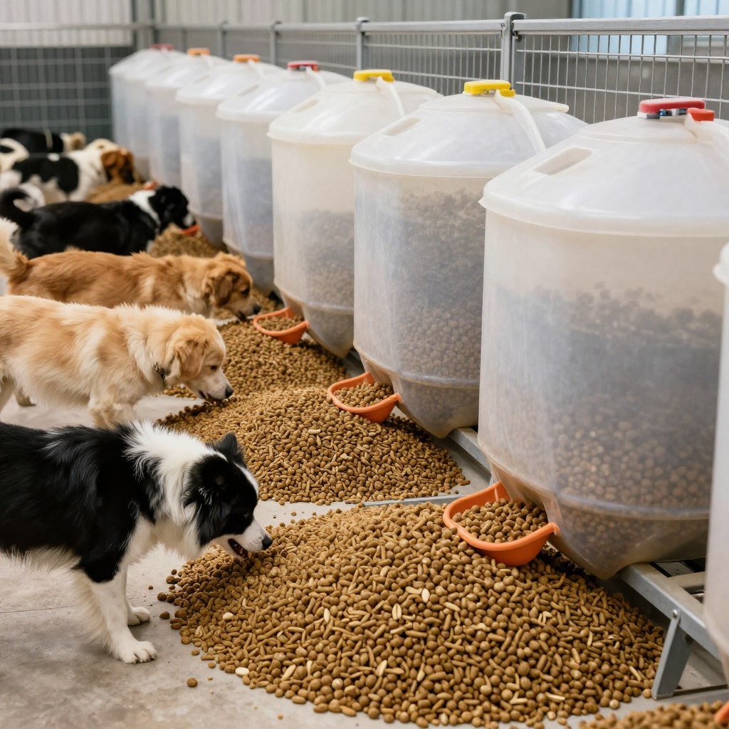 Commercial kennel using dog food pellets produced by MAIKONG machines Commercial kennel using dog food pellets produced by MAIKONG machines