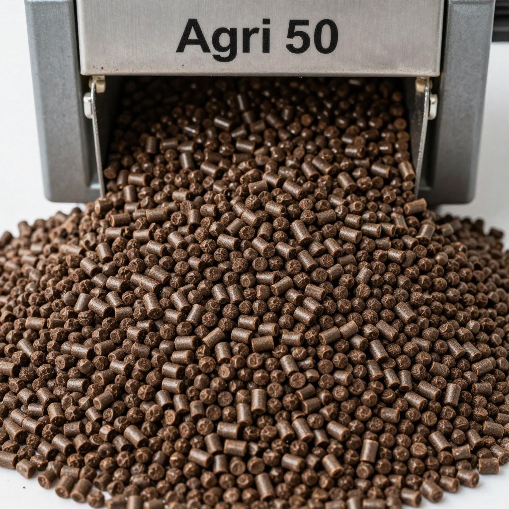 Fertilizer pellets manufactured with Agri 50 pelleting machine