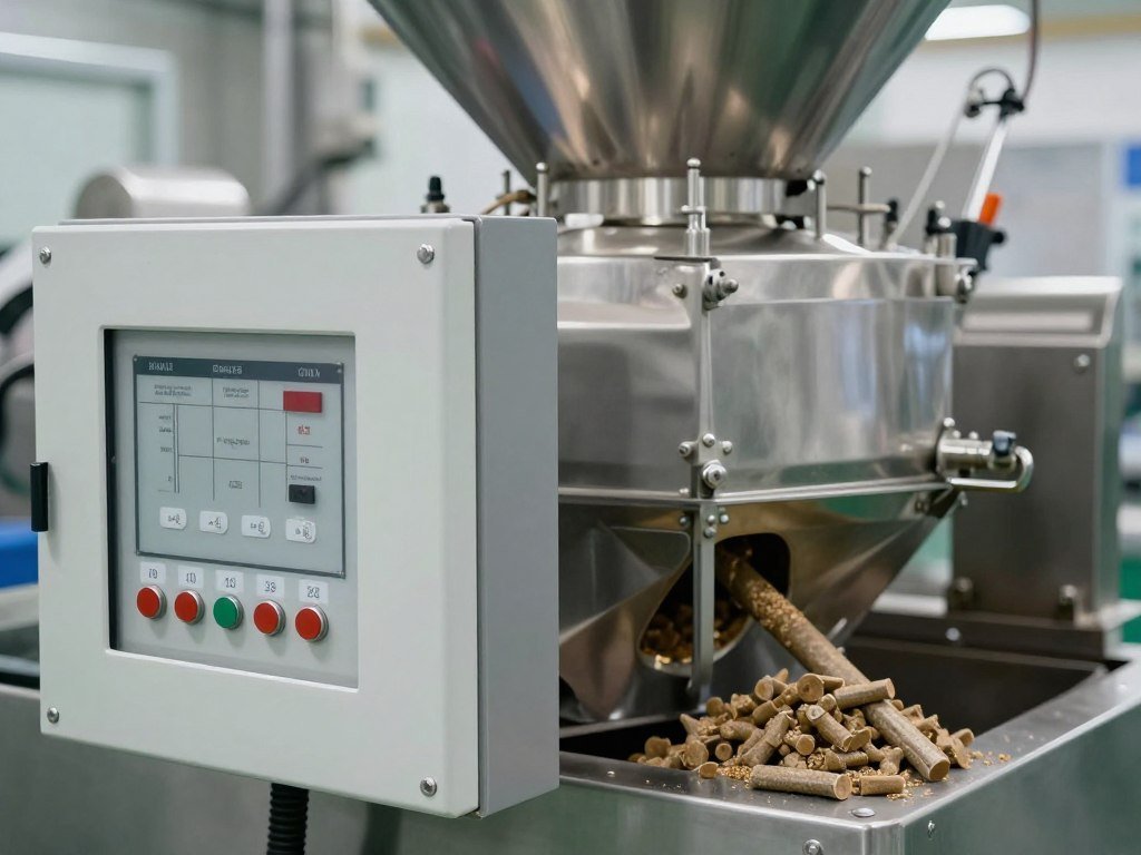 MAIKONG dog feed pellet machine model MK-350 with control panel MAIKONG dog feed pellet machine model MK-350 with control panel