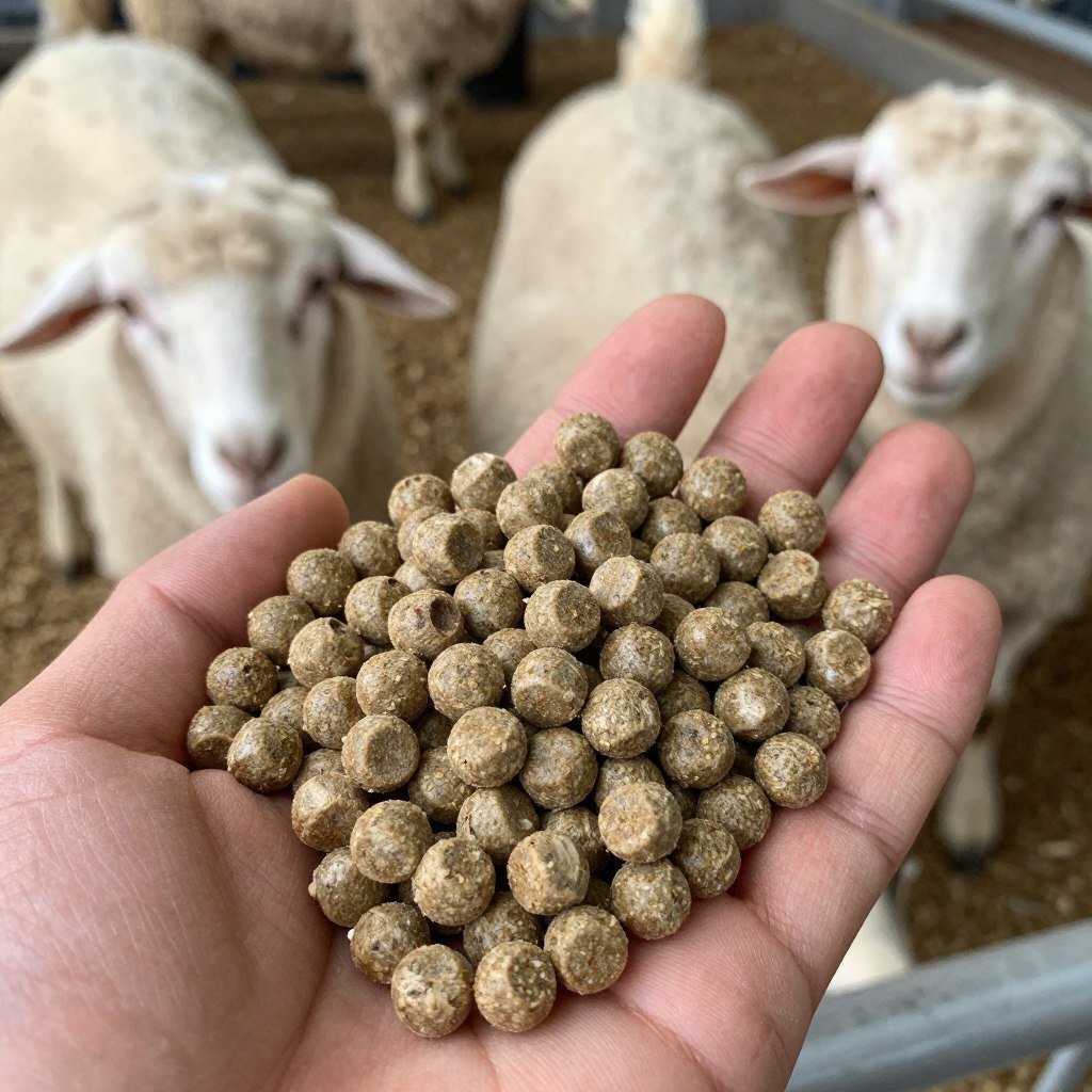 Sheep feed pellets produced by MAIKONG small feed pellet machine