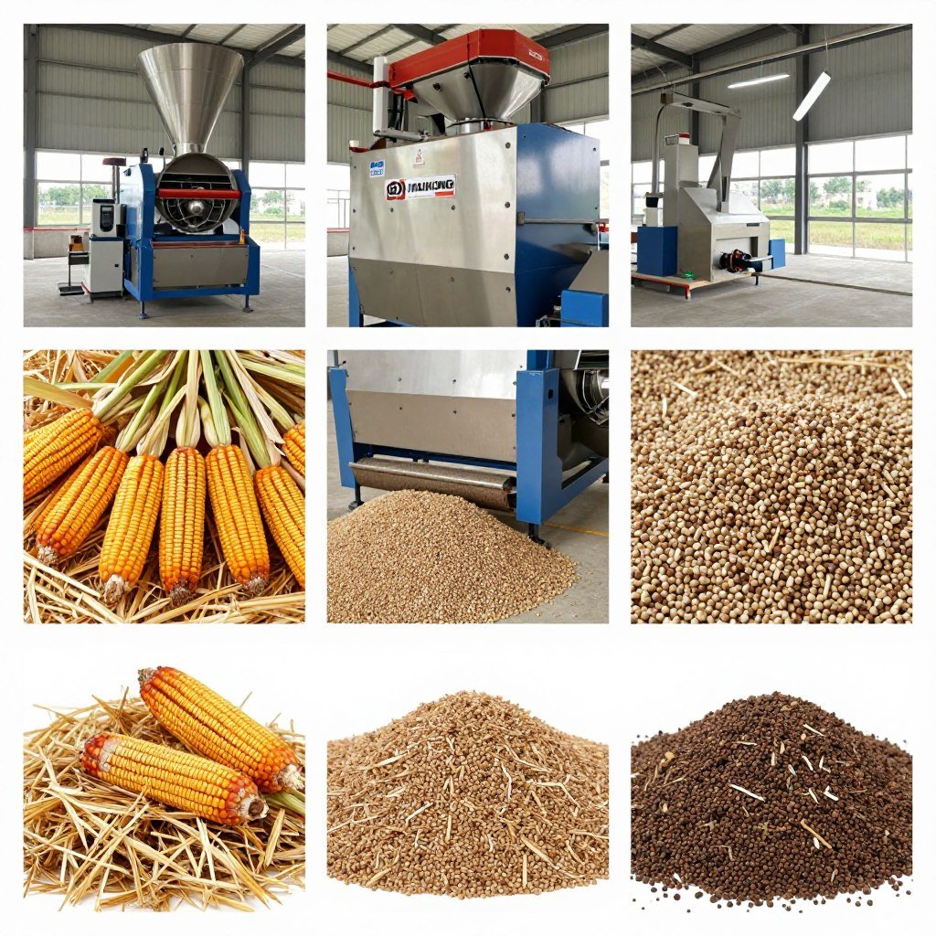 Agricultural residues for processing in MAIKONG pellet making machines