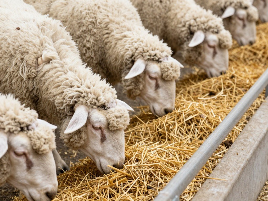 High-quality wool from sheep fed with pelleted feed