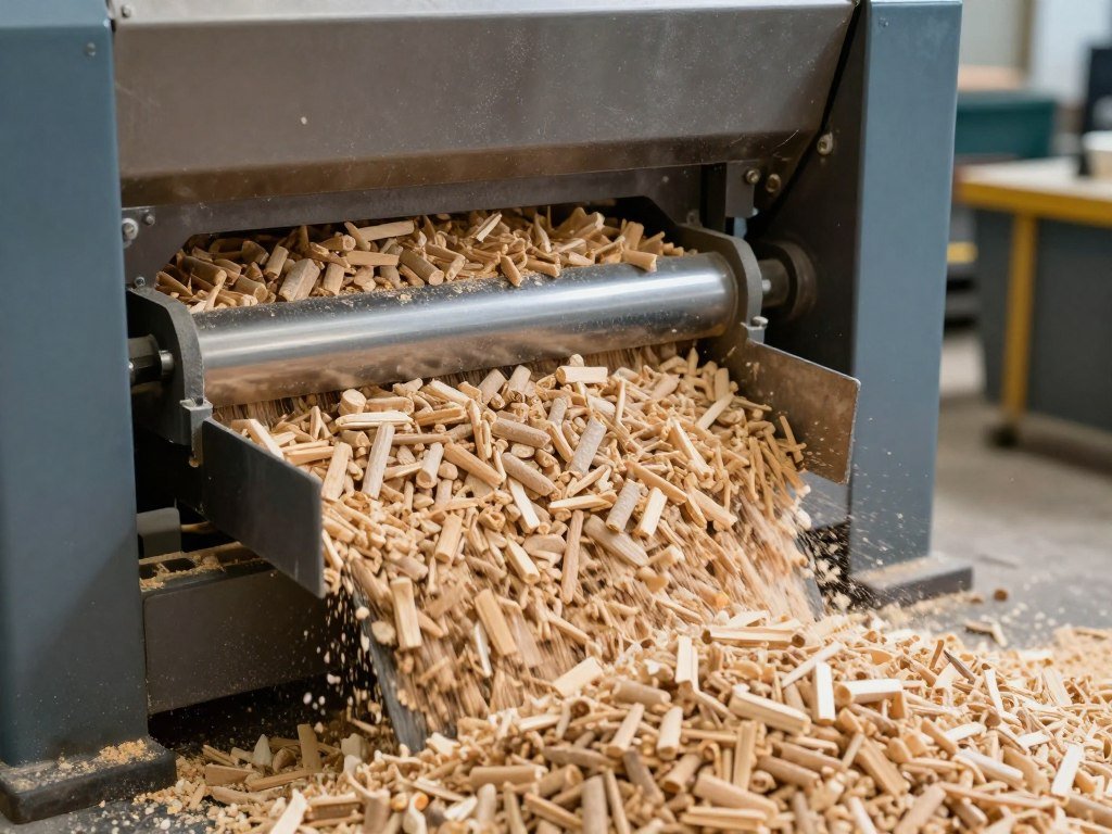 MAIKONG Wood Pellet Machine processing sawdust into fuel pellets