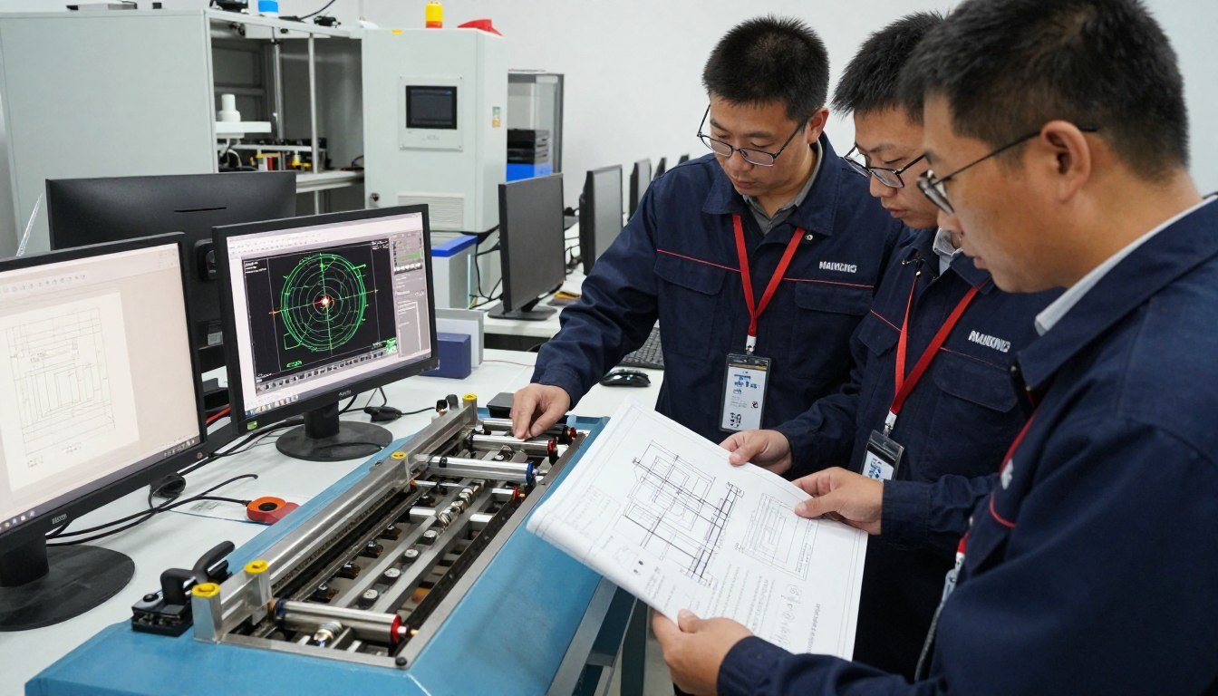 MAIKONG engineers customizing feed machinery for South African client