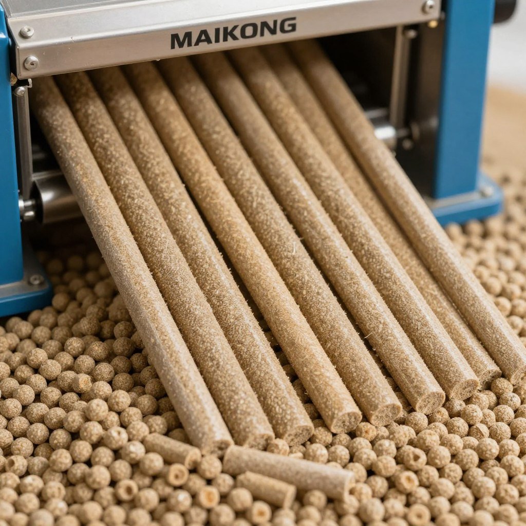 Pig feed pellets manufactured with MAIKONG pellet making machine