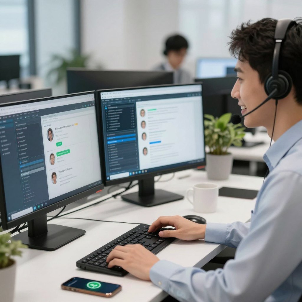 Technical support team providing WhatsApp consultation Technical support team providing WhatsApp consultation