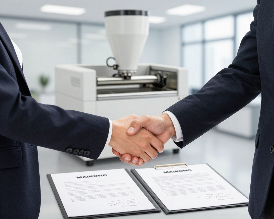 Business handshake representing dealer partnership agreement Business handshake representing dealer partnership agreement