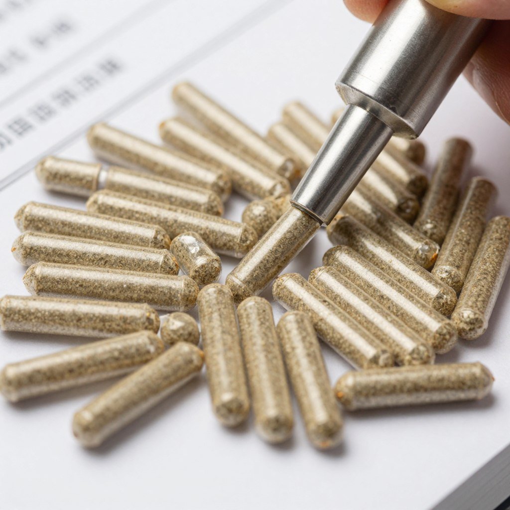 Close inspection of feed pellet quality showing uniform size and texture