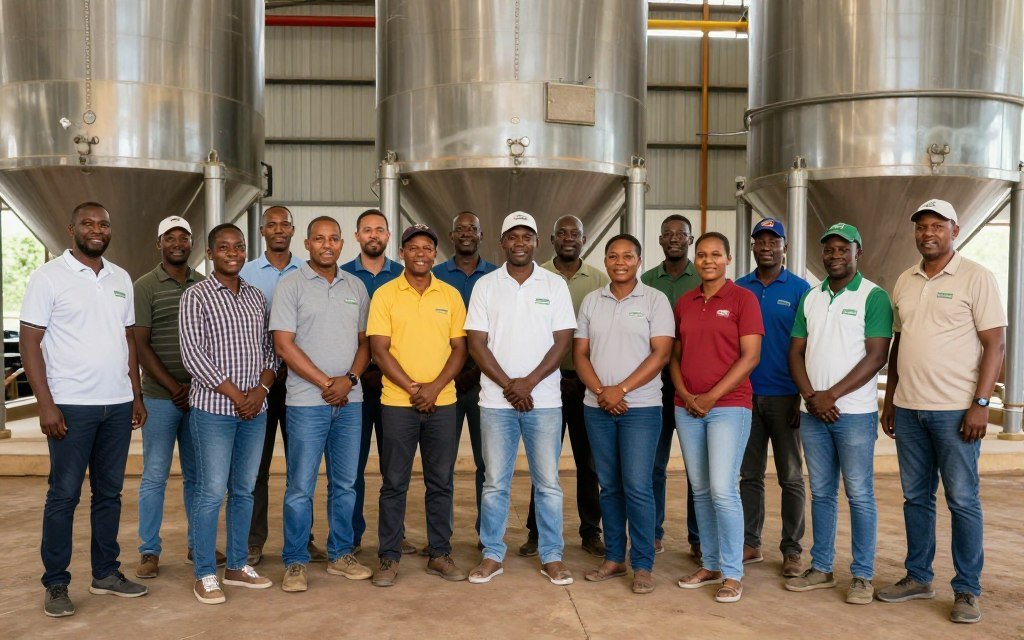 Cooperative members at their shared facility Cooperative members at their shared facility