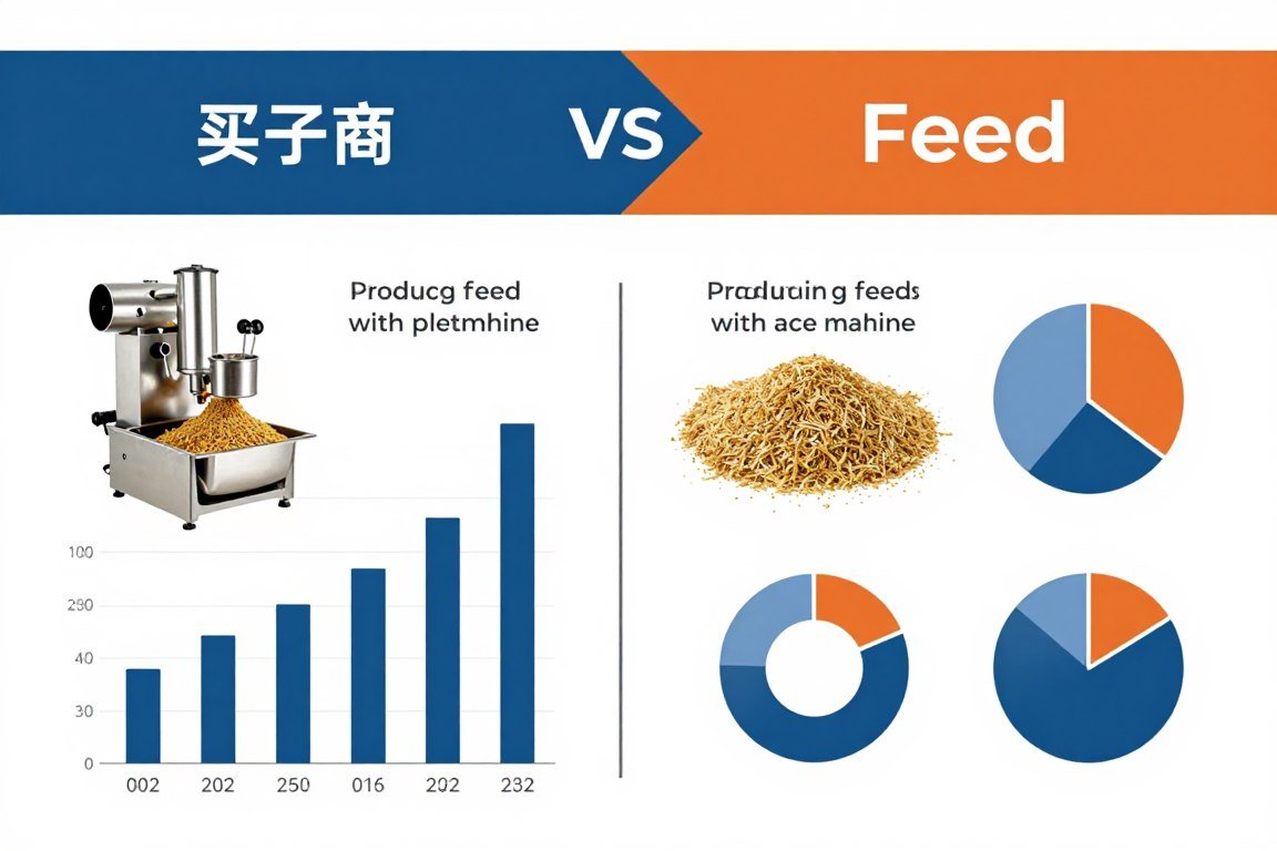 Cost comparison chart between commercial feed and homemade pellets