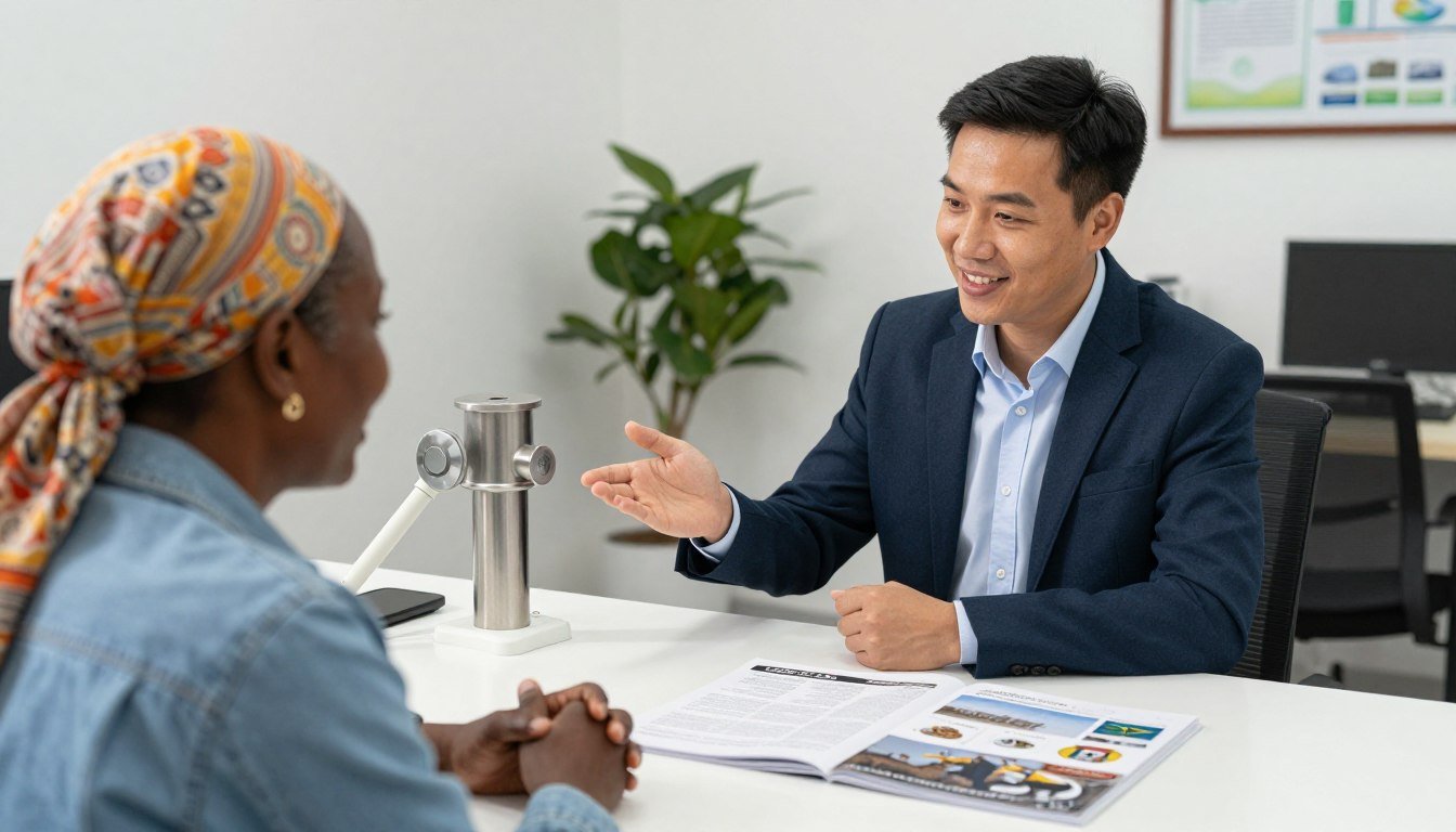 Customer asking questions to MAIKONG representative Customer asking questions to MAIKONG representative