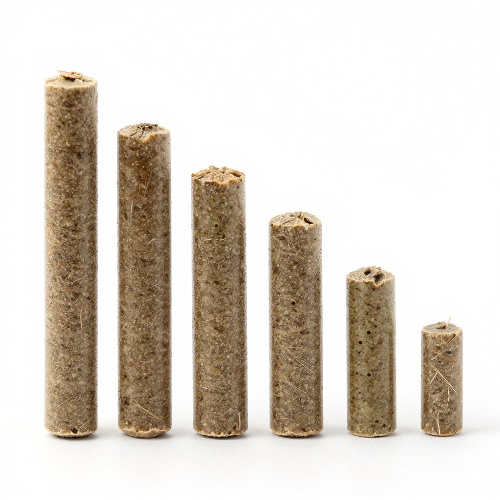 Different sizes of duck and goose feed pellets Different sizes of duck and goose feed pellets