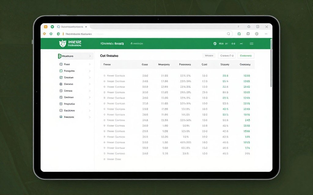 Digital formulation software interface showing precision nutrition calculations