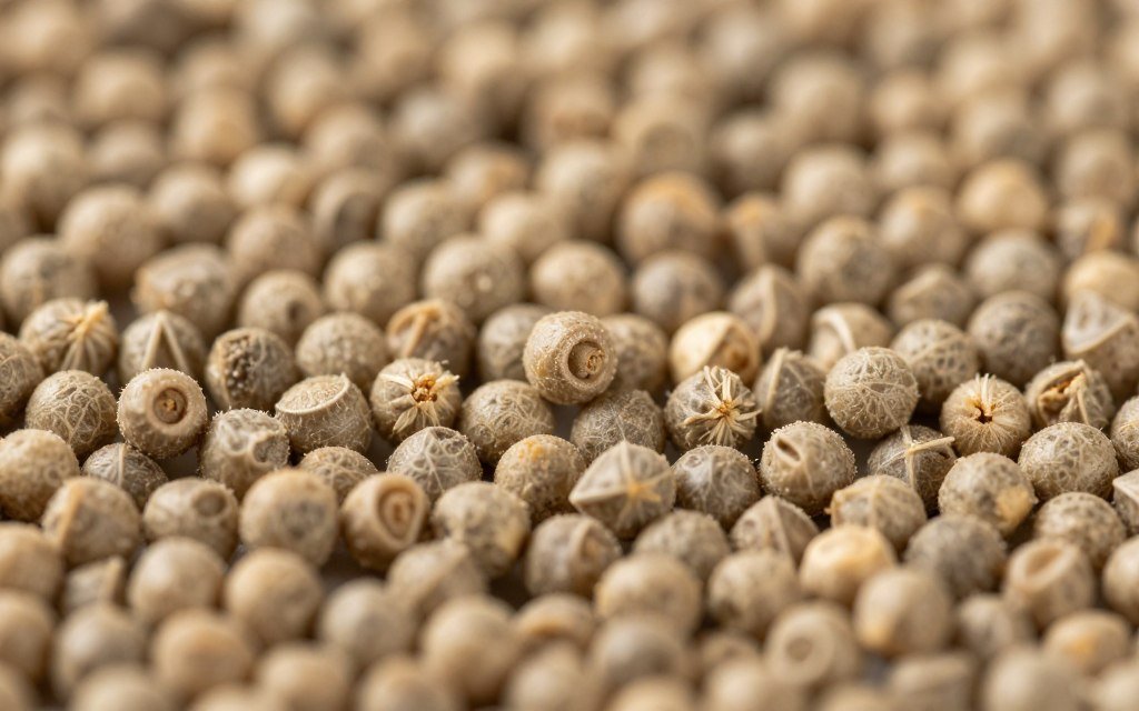 Finished duckling starter pellets close-up Finished duckling starter pellets close-up