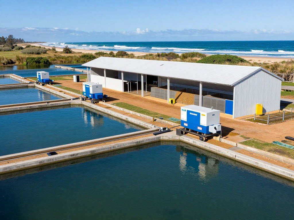 Fish farm in KwaZulu-Natal using MAIKONG feed equipment