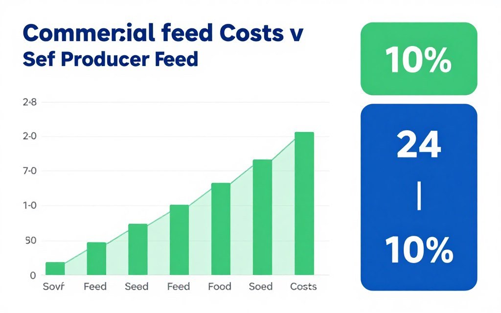 Graph showing feed cost comparison Graph showing feed cost comparison