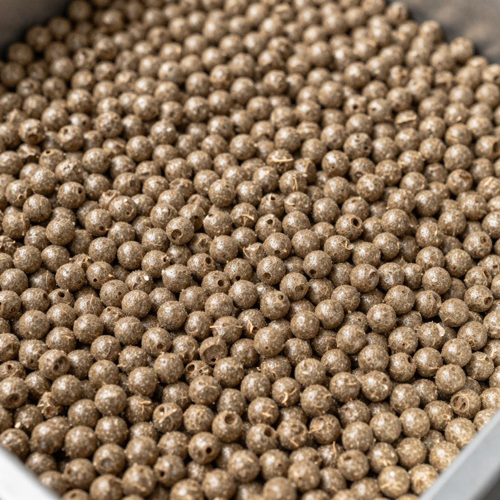 High-quality pellets produced at KwaZulu-Natal farm showing uniform appearance