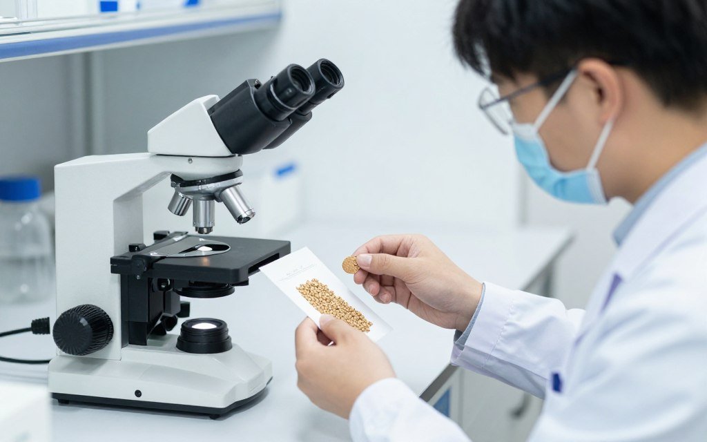 Laboratory testing of MAIKONG feed pellets for quality control