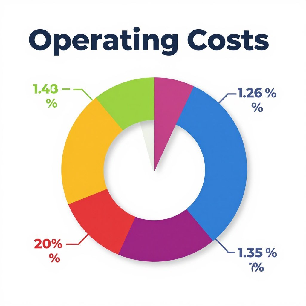 Monthly operating costs pie chart visualization Monthly operating costs pie chart visualization