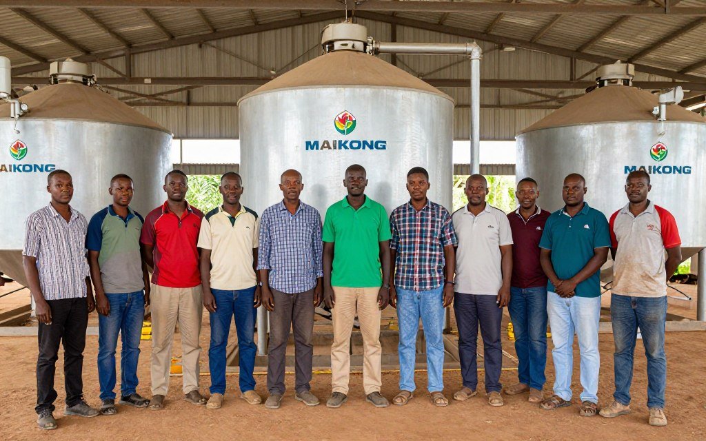 Mpumalanga cooperative farmers with their feed production facility