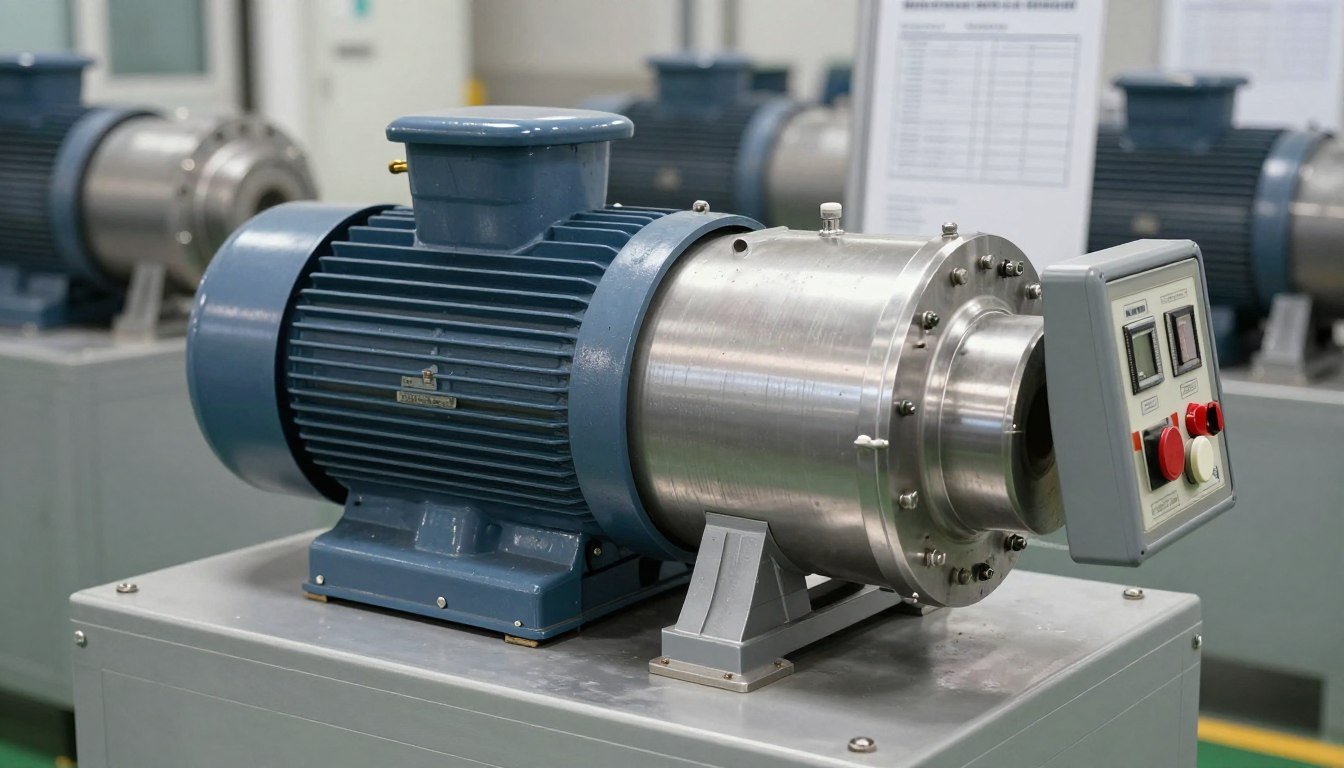Small electric feed pellet machine with motor visible Small electric feed pellet machine with motor visible