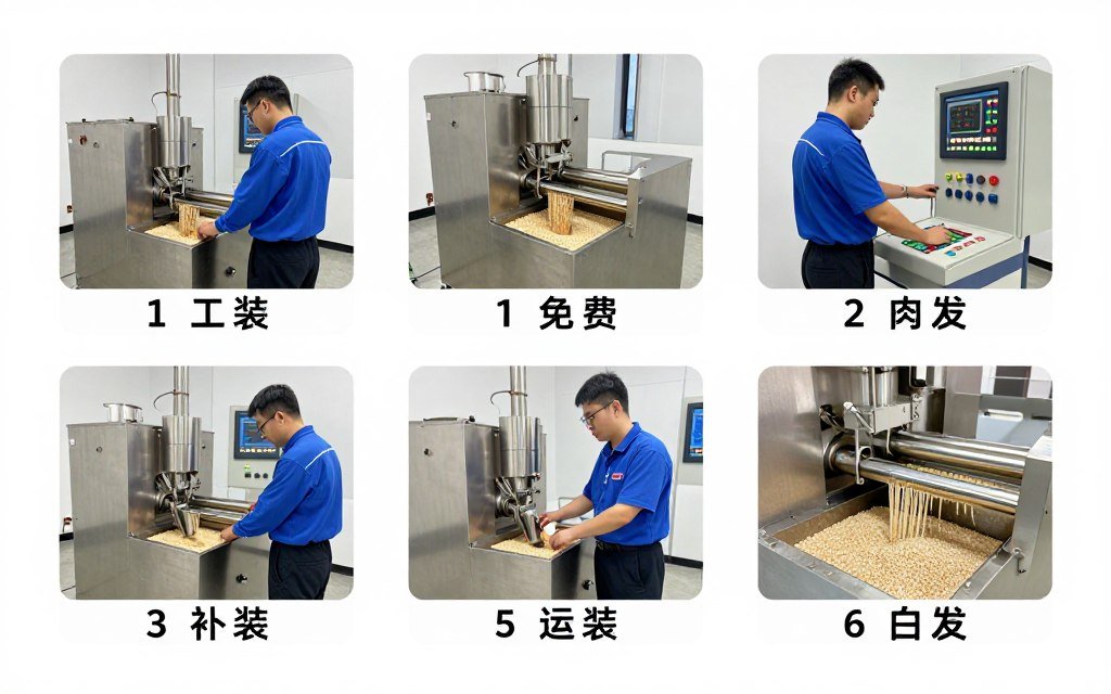 Step-by-step visual guide for pellet machine startup procedure Step-by-step visual guide for pellet machine startup procedure