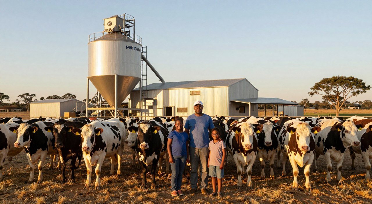 Successful South African farm with MAIKONG feed pellet production