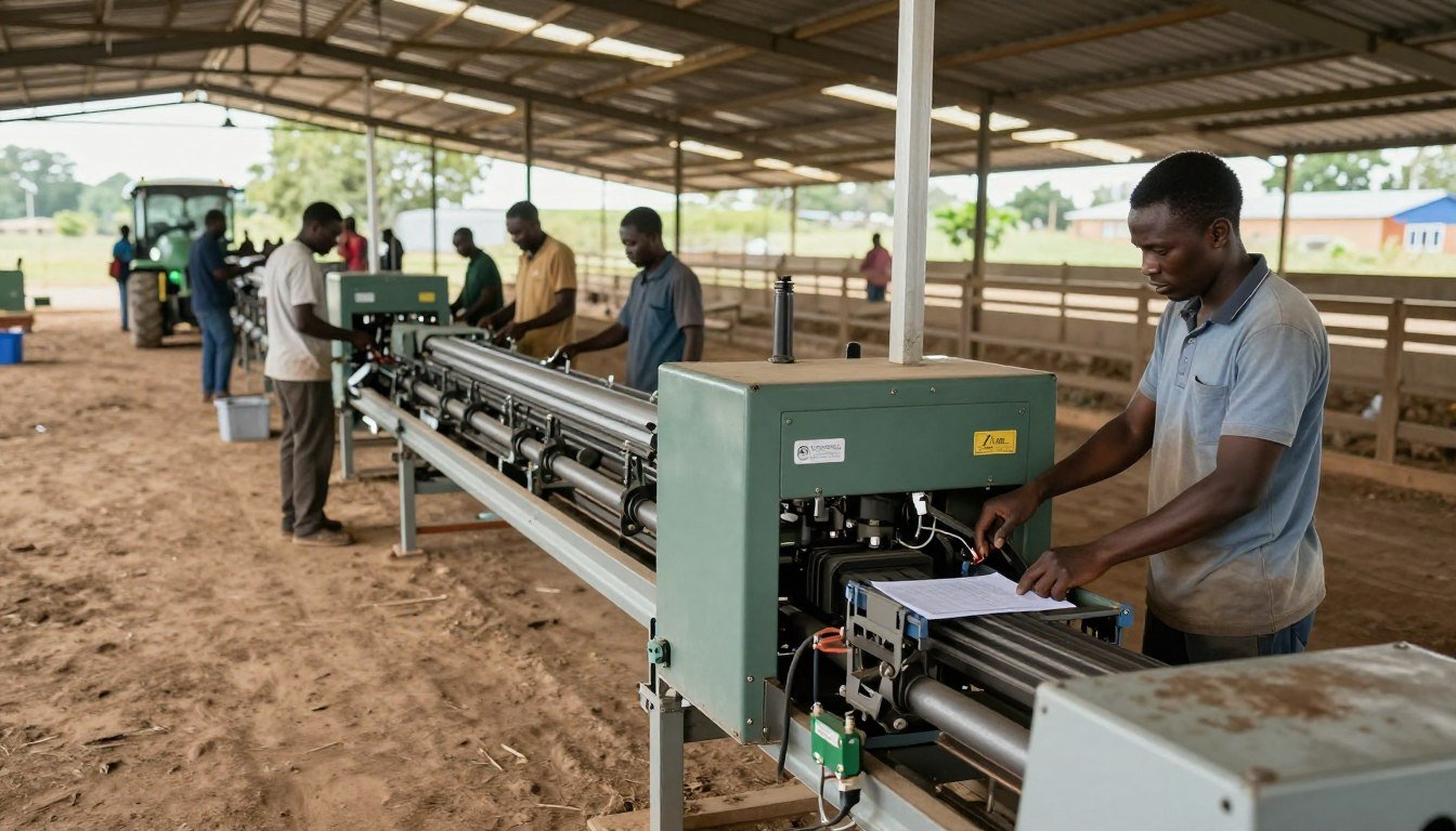 Successful feed pellet machine installation at South African sow breeding farm