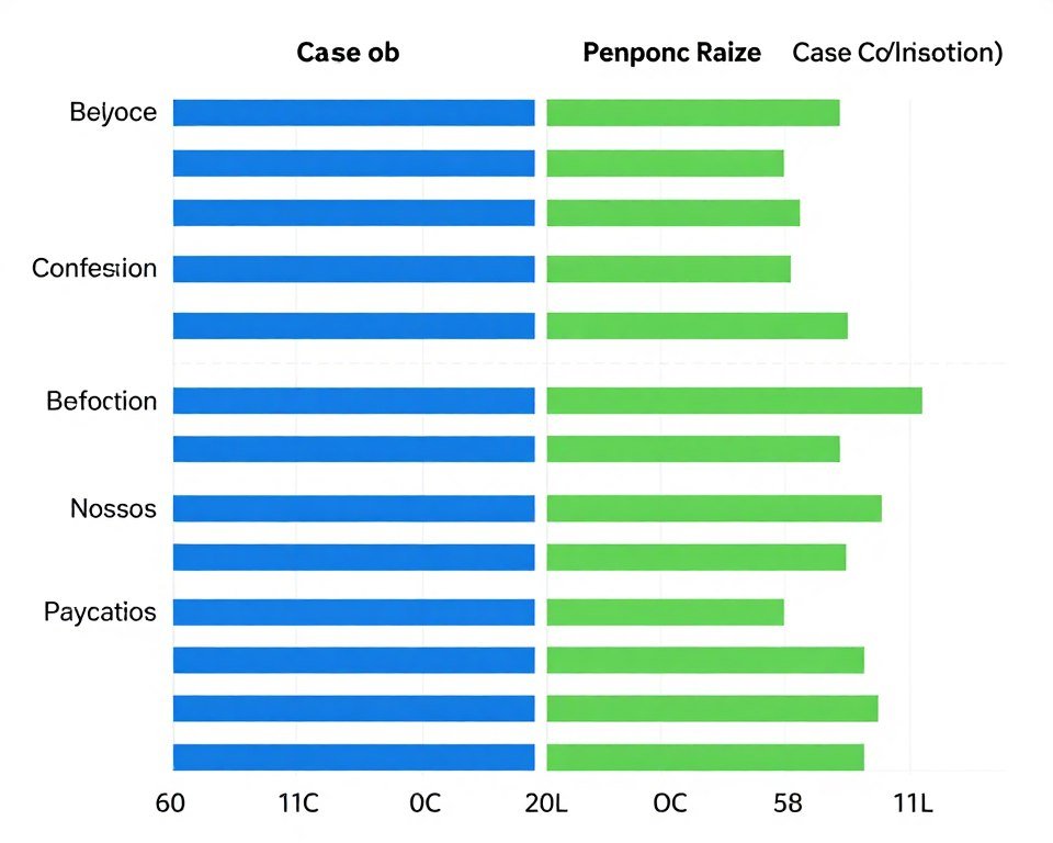 Comparative results chart showing performance improvements across three African case studies Comparative results chart showing performance improvements across three African case studies