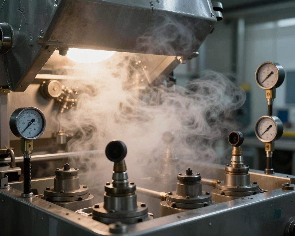 Moisture conditioning system in pelletizer showing steam injection and temperature controls Moisture conditioning system in pelletizer showing steam injection and temperature controls