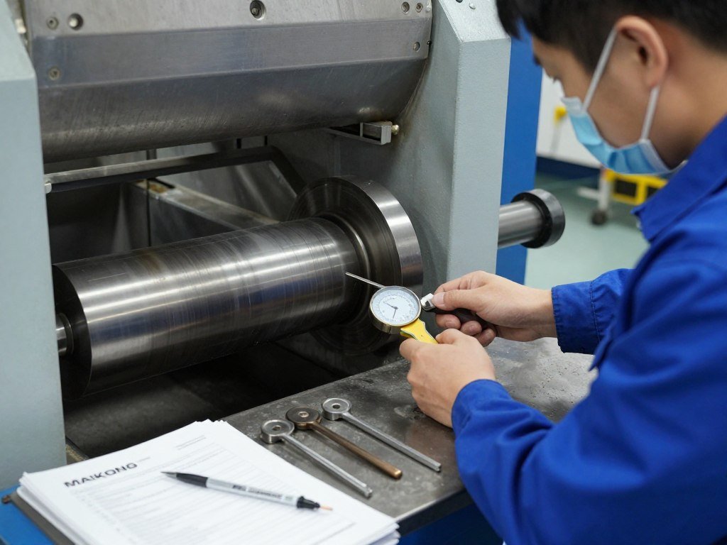 Pelletizer maintenance procedures showing die and roller inspection Pelletizer maintenance procedures showing die and roller inspection