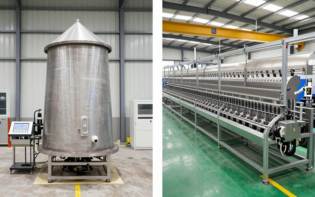 Small farm pellet production setup compared to large commercial installation Small farm pellet production setup compared to large commercial installation